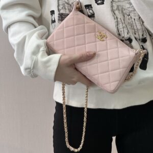 Chanel Clutch with Chain (LP Style) in Grained Calfskin